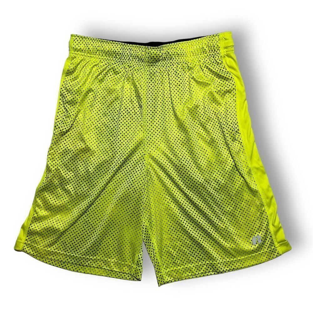🏀 Russell Athletic Yellow Shorts Men’s Medium | Mid-Thigh Sport Street